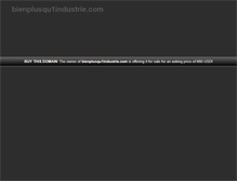Tablet Screenshot of bienplusqu1industrie.com